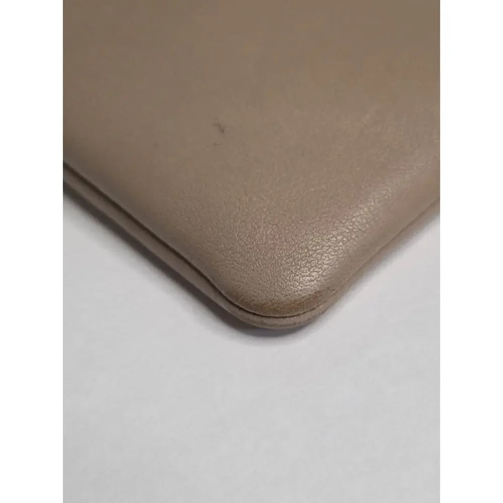 Coach CR392 Large Corner Zip Wristlet Taupe Smooth Leather *
